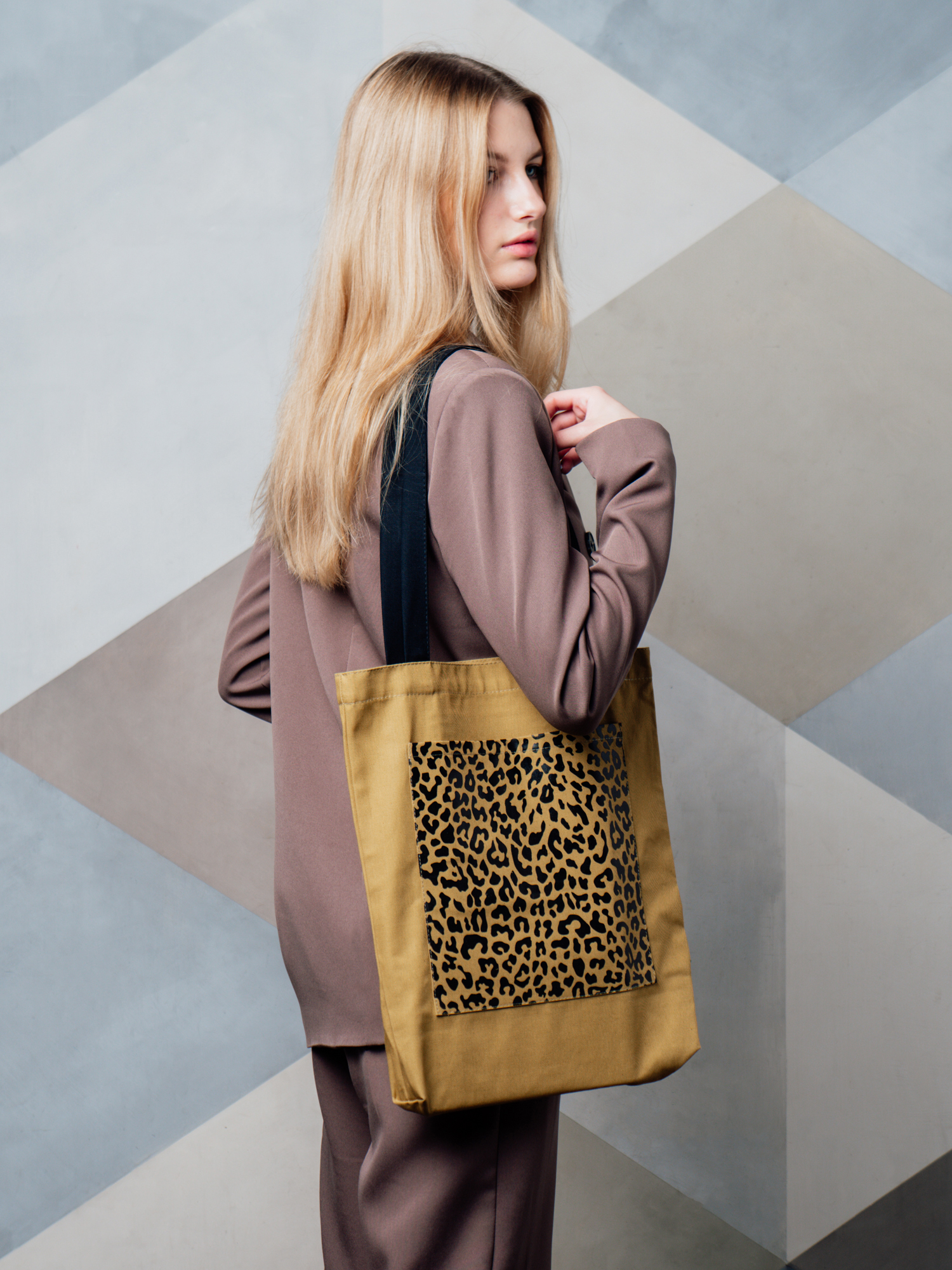 Шоппер с принтом Леопард