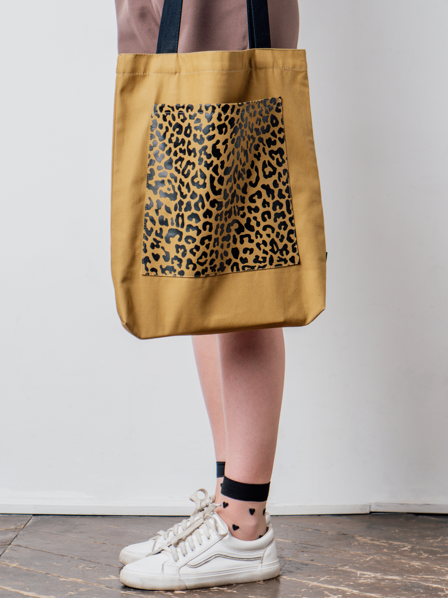 Шоппер с принтом Леопард